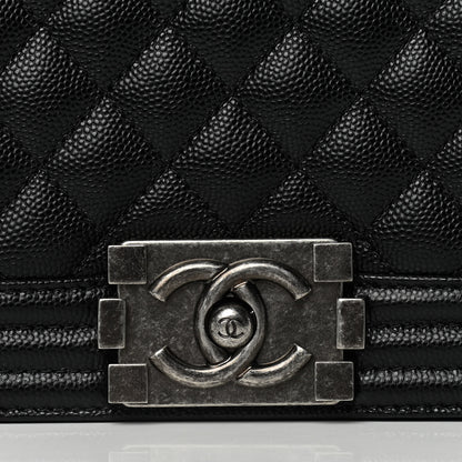 Chanel Caviar Quilted Medium Boy Flap Black 8 of 10