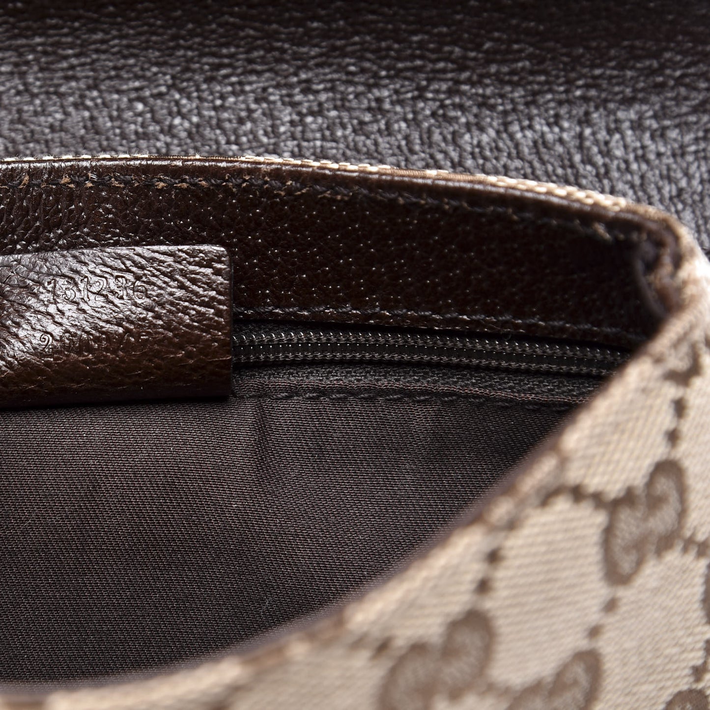 Monogram Waist Pouch Bag Dark Brown