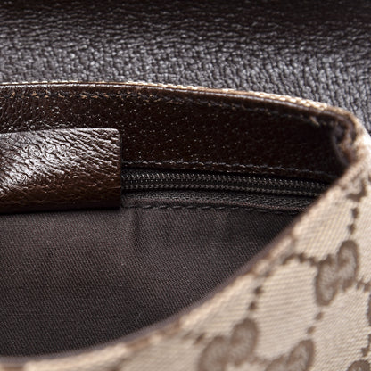 Gucci Monogram Waist Pouch Bag Dark Brown 8 of 9