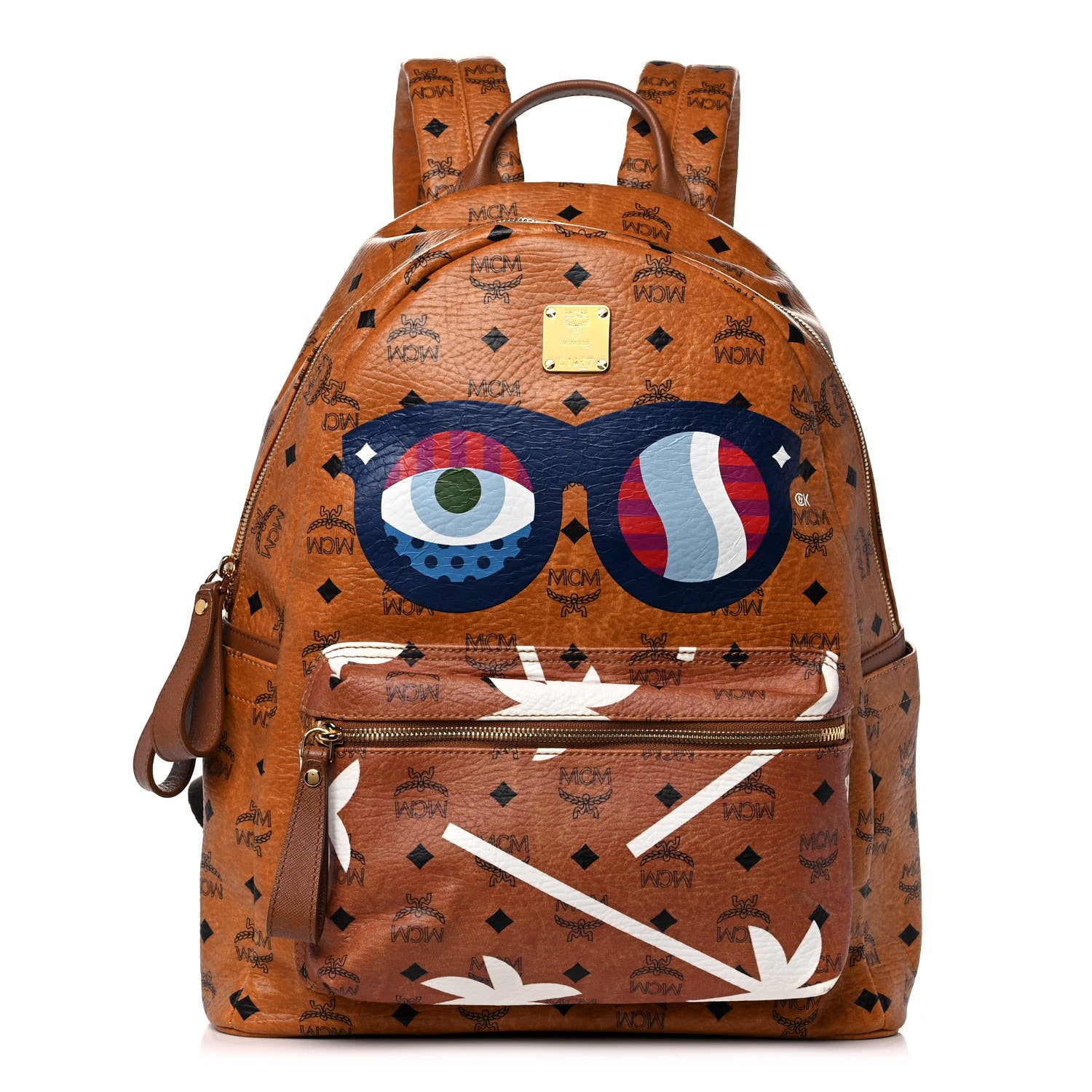 MCM Visetos Stark Craig & Karl Backpack Cognac 1 of 17