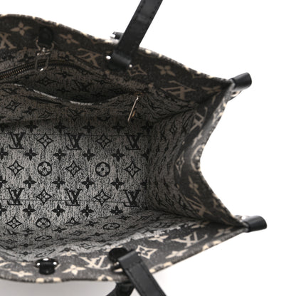 Louis Vuitton Monogram Jacquard Denim Onthego MM Black 5 of 9