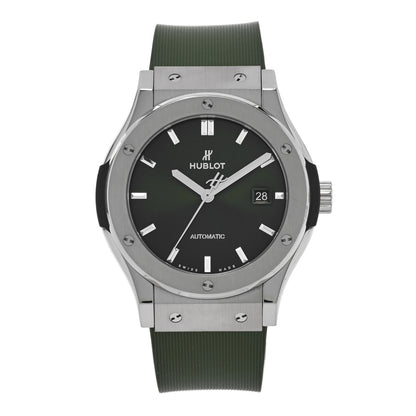 Hublot Titanium Rubber 42mm Classic Fusion Automatic Watch Green 542.NX.8970.RX 1 of 5