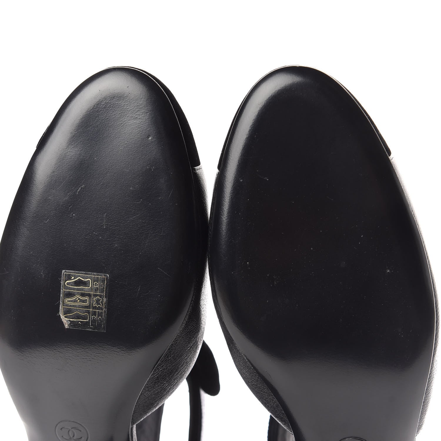 Chanel Goatskin Velvet Cap Toe CC Bow Cut Out Ankle Boots 41 Black 11 of 11