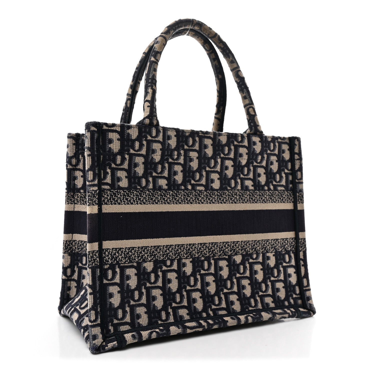 Christian Dior Oblique Small Book Tote Blue Multicolor 2 of 10