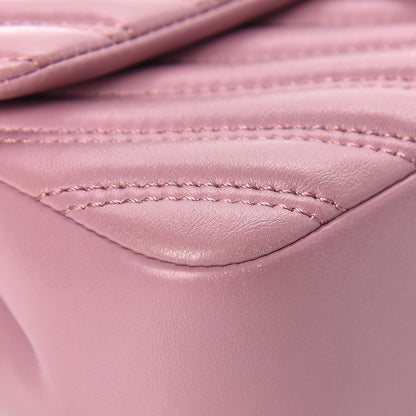 Chanel Lambskin Chevron Double Stitch Medium Single Flap Pink 11 of 14