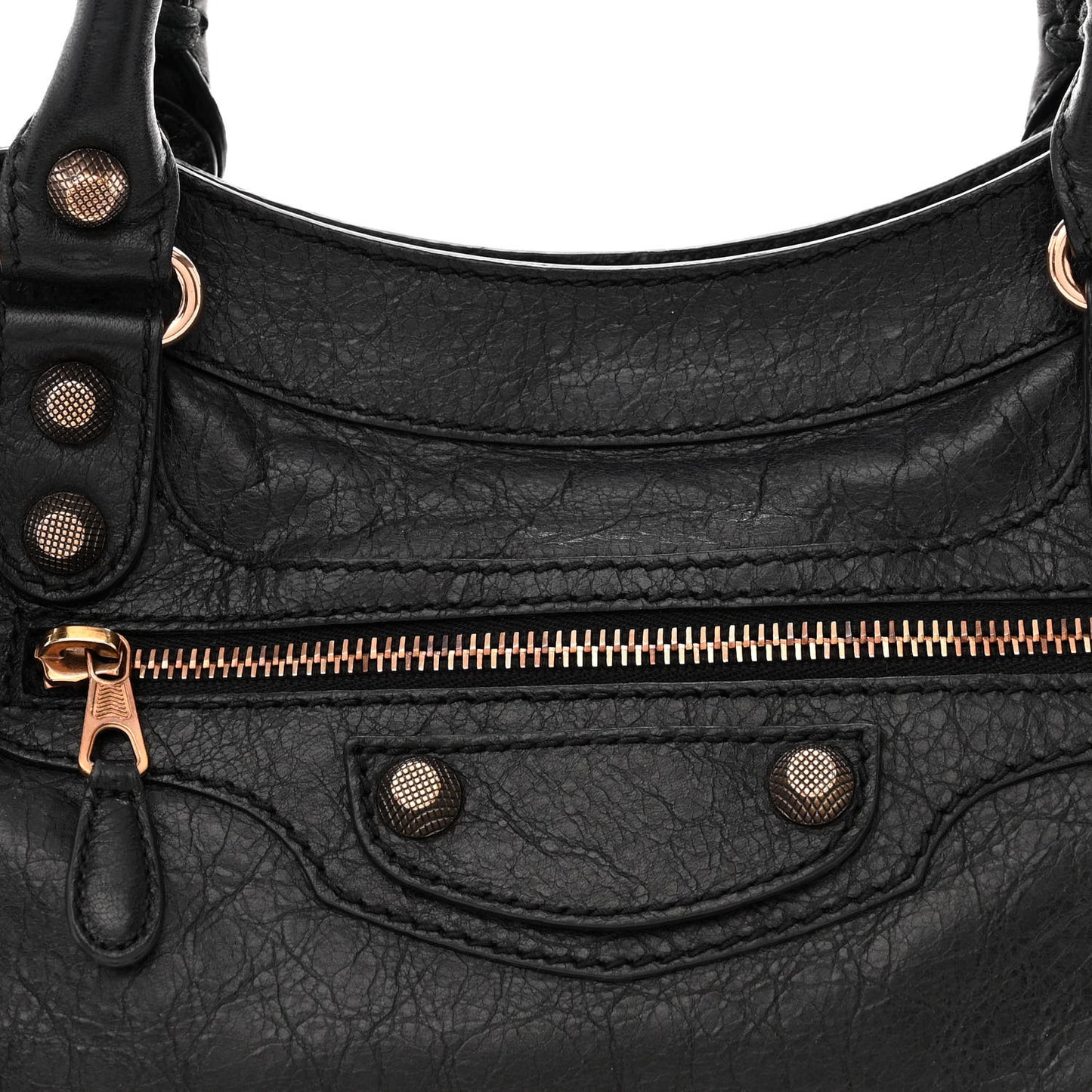 Agneau Giant 12 Rose Gold Hardware Town Black