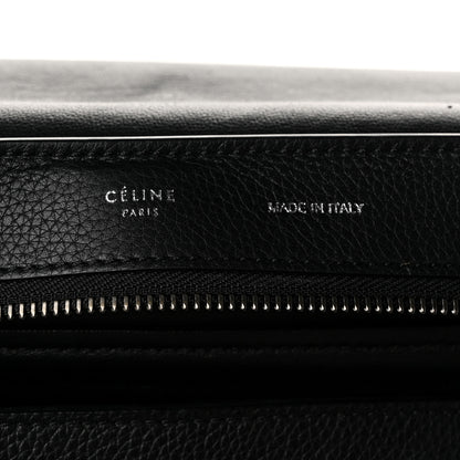Celine Drummed Calfskin Suede Large Trapeze Black 6 of 9