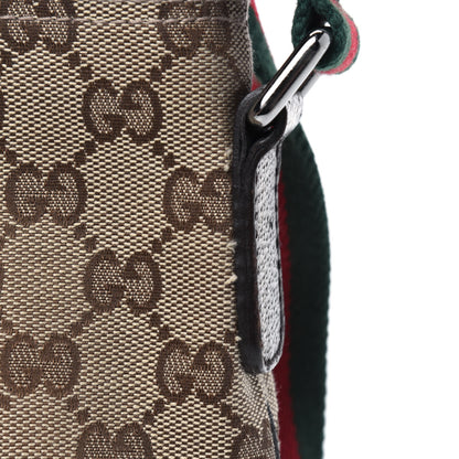 Gucci Monogram Web Small Flat Messenger Crossbody Dark Brown 15 of 18