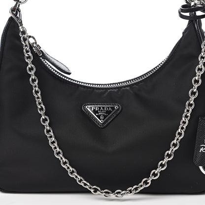 Prada Nylon Re-Edition 2005 Shoulder Bag Black 8 of 10