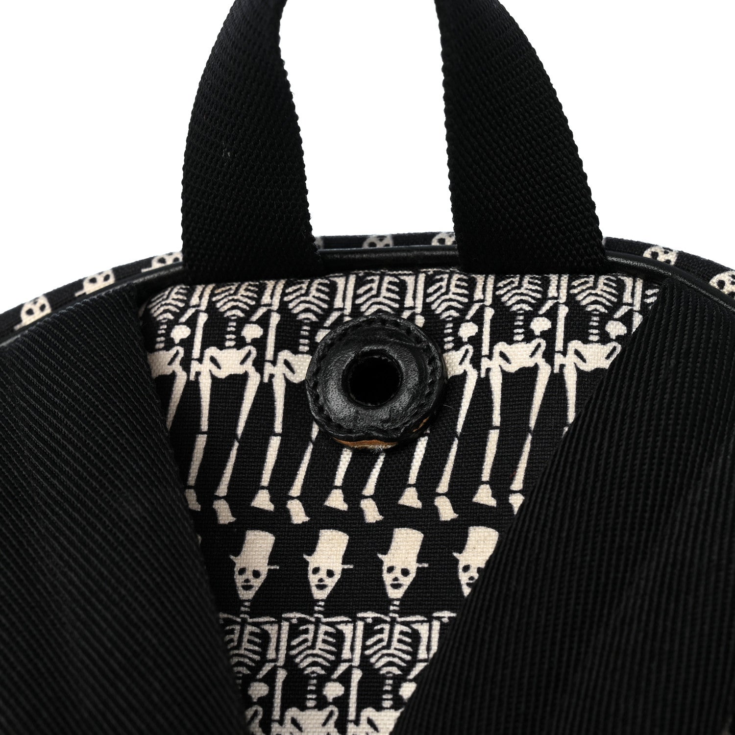 Saint Laurent Nylon City Skeleton Print Backpack Black White 9 of 10