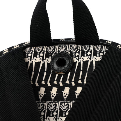Saint Laurent Nylon City Skeleton Print Backpack Black White 9 of 10