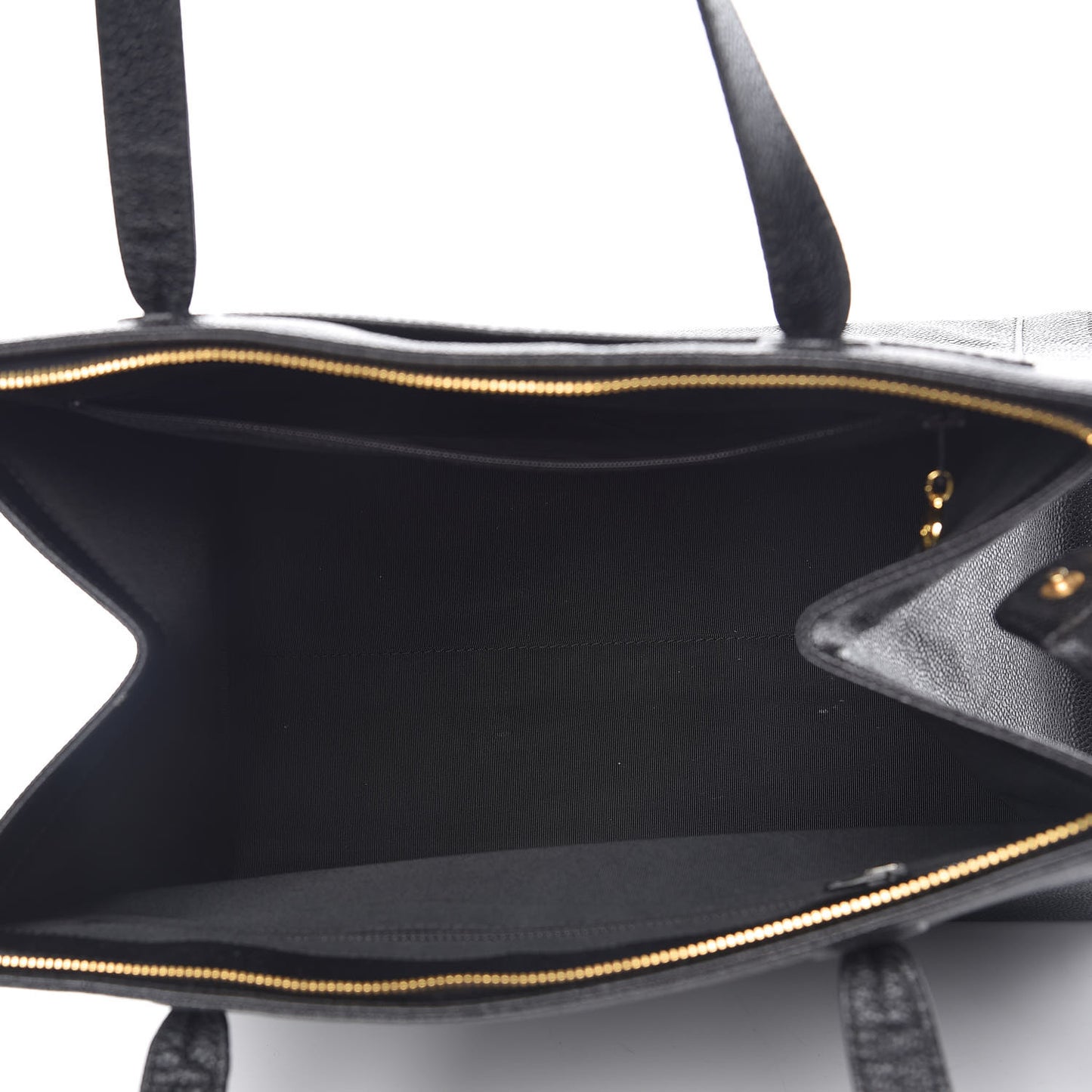 Caviar Large CC Shoulder Bag Black