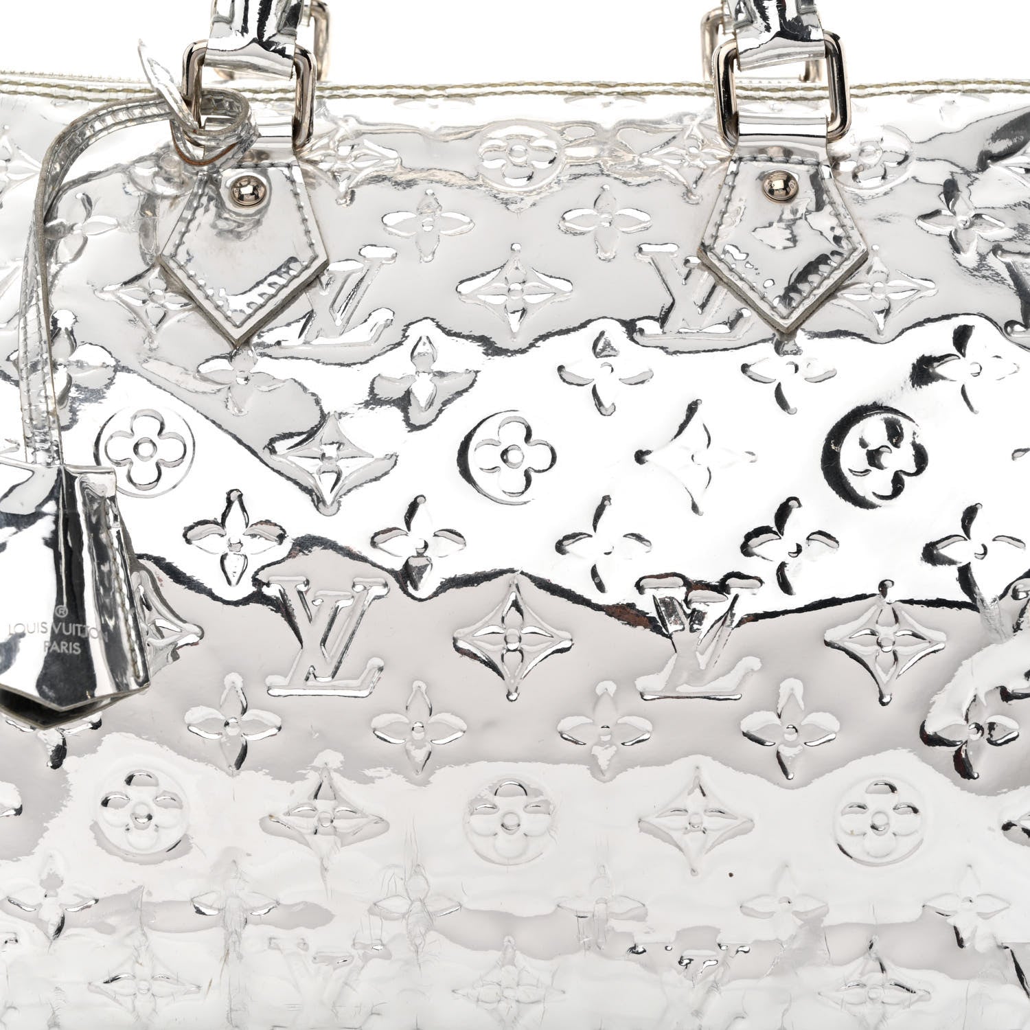 Louis Vuitton Monogram Miroir Speedy 35 Silver 8 of 17