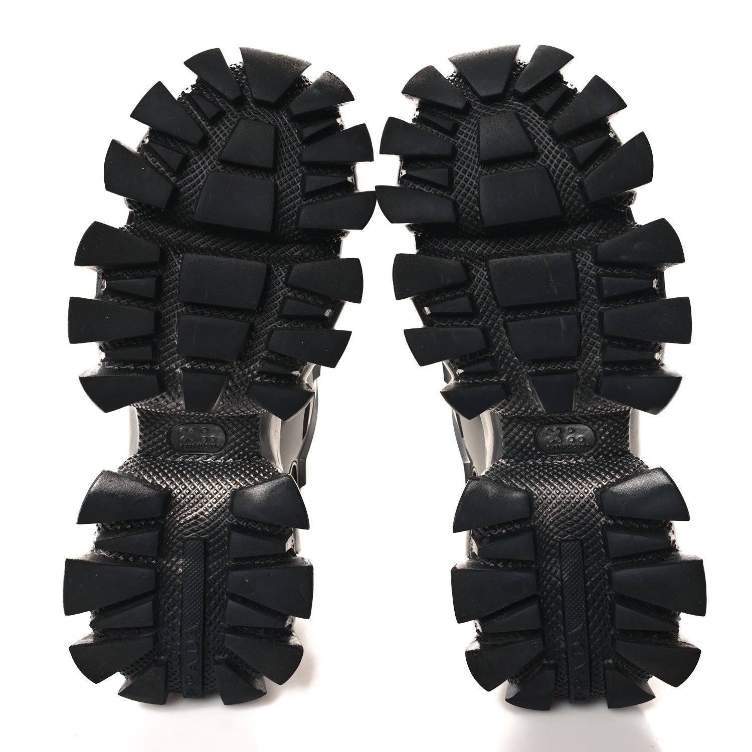 Prada Rubber Technical Knit Fabric Cloudbust Thunder Sneakers 35 Argento Black 5 of 9