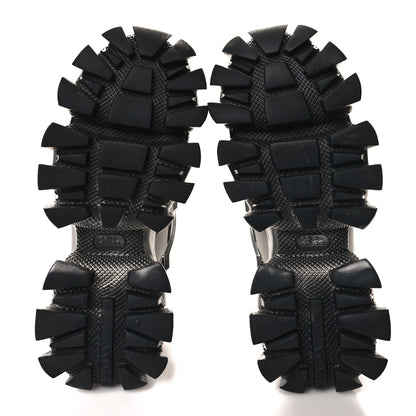 Prada Rubber Technical Knit Fabric Cloudbust Thunder Sneakers 35 Argento Black 5 of 9