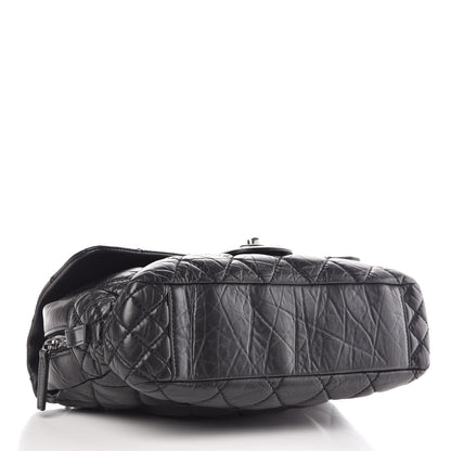 Chanel Aged Calfskin Jumbo New Portobello Flap Black 4 of 11