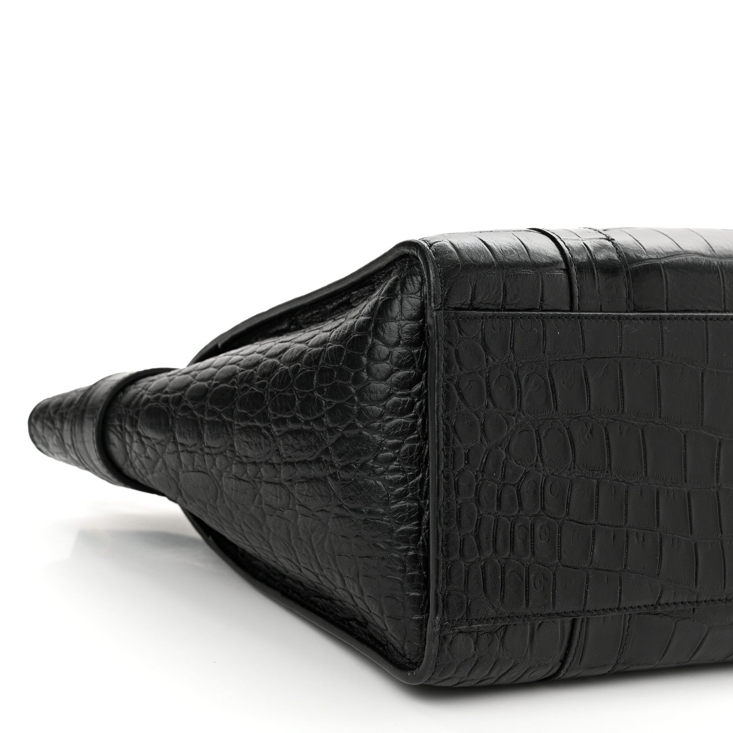 Mulberry Crocodile Embossed Calfskin Small Zipped Bayswater Black 8 of 9