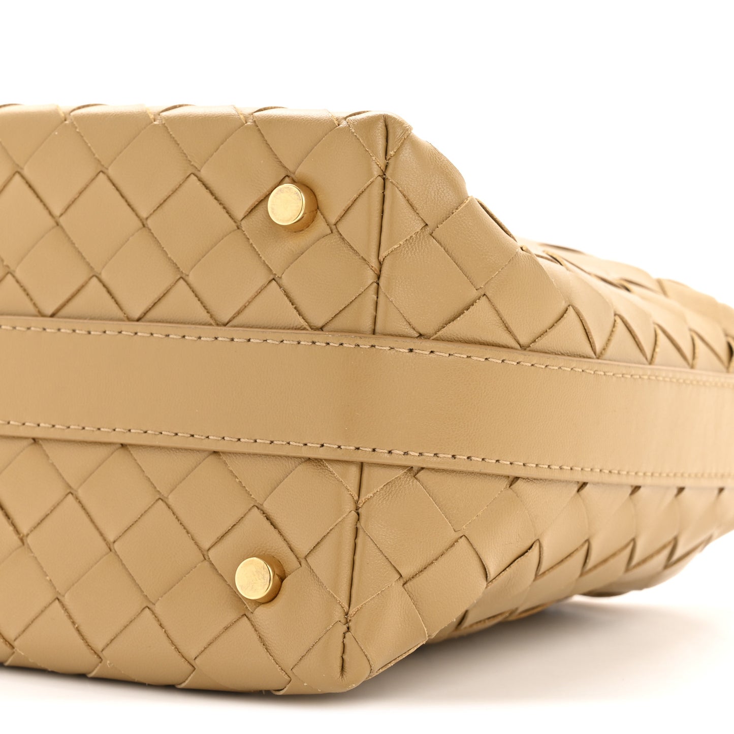 Calfskin Nappa Intrecciato Candy Wallace Dark Praline