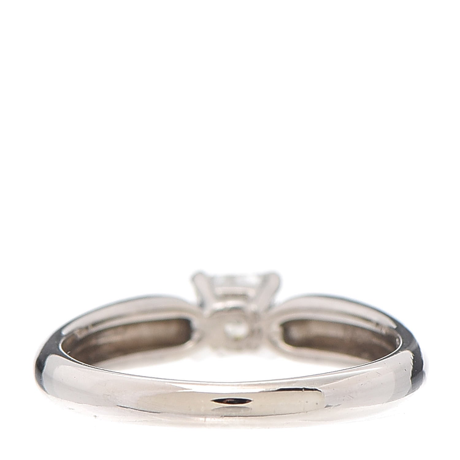 Van Cleef & Arpels Platinum Diamond .36ct Solitaire Princess Cut Ring 48 4.5 3 of 3