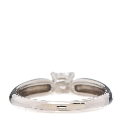 Van Cleef & Arpels Platinum Diamond .36ct Solitaire Princess Cut Ring 48 4.5 3 of 3