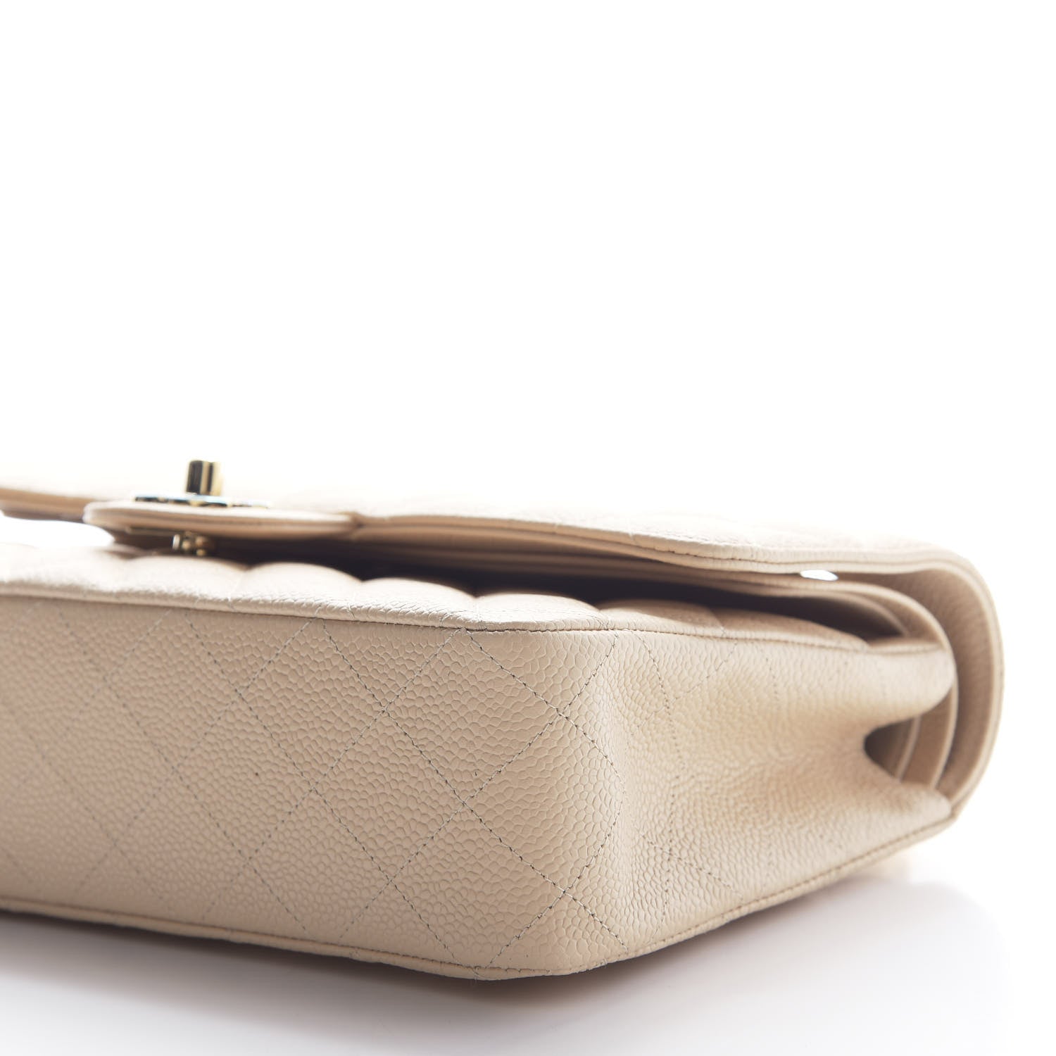Chanel Caviar Quilted Medium Double Flap Beige 7 of 12