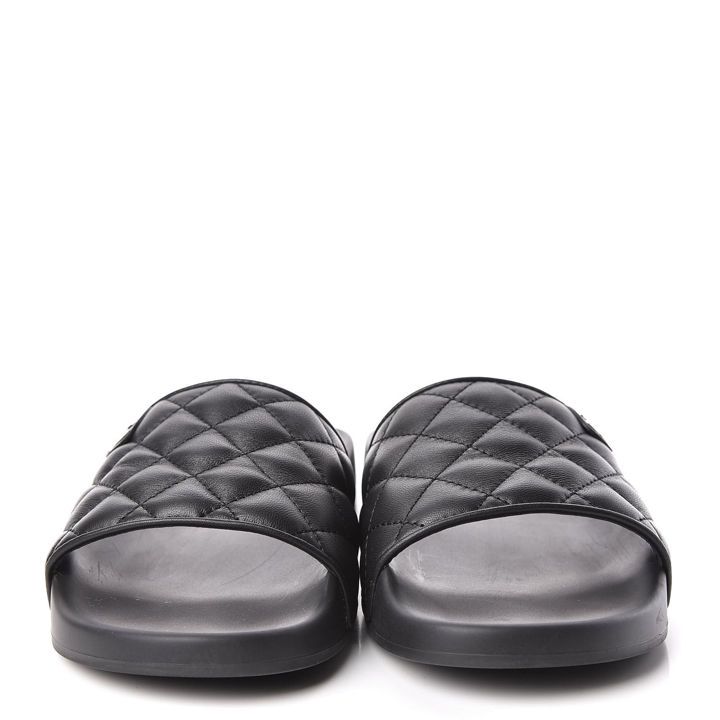 Lambskin Quilted Mules 40 Black