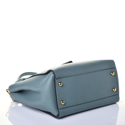 Burberry Soft Grain Calfskin Medium Buckle Tote Celadon Blue 8 of 16