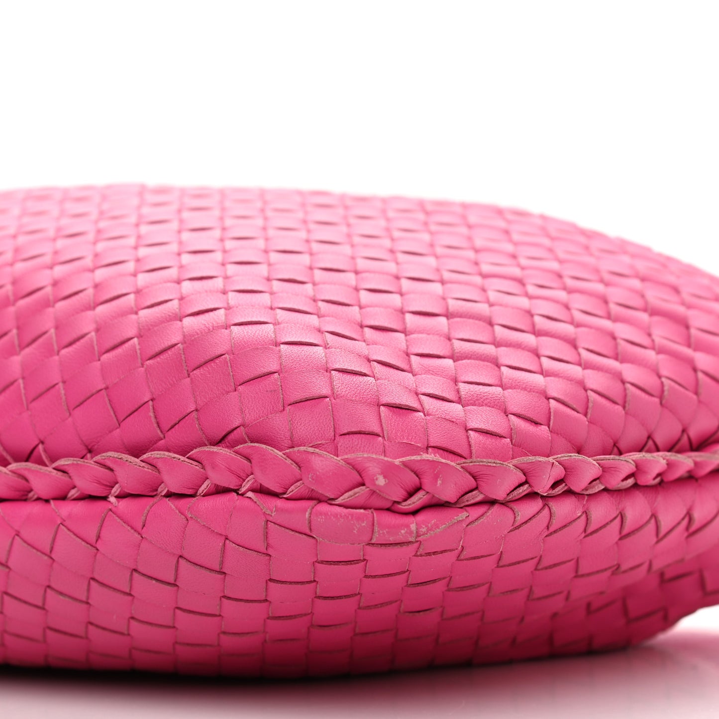 Nappa Intrecciato Medium Veneta Hobo Fuchsia