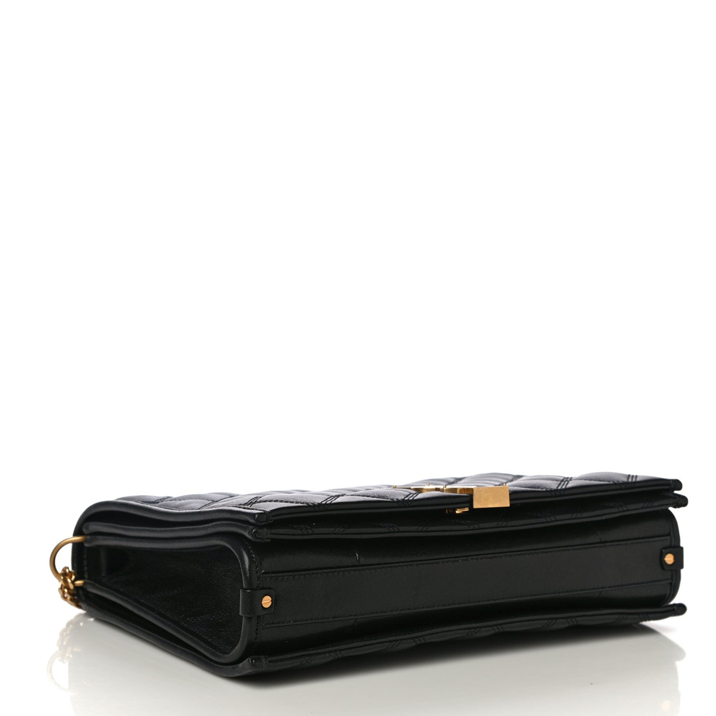 Lambskin Quilted Small Becky Chain Bag Black