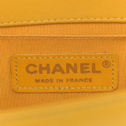 Chanel Calfskin Quilted Small Boy Flap Yellow 8 of 12