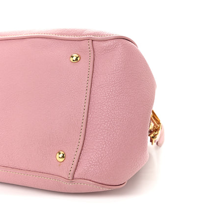 Miu Miu Goatskin Madras Bowling Bag Rosa 9 of 9