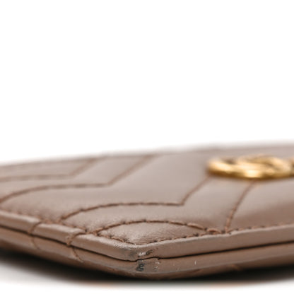 Gucci Calfskin Matelasse GG Marmont Card Holder Porcelain Rose 7 of 9