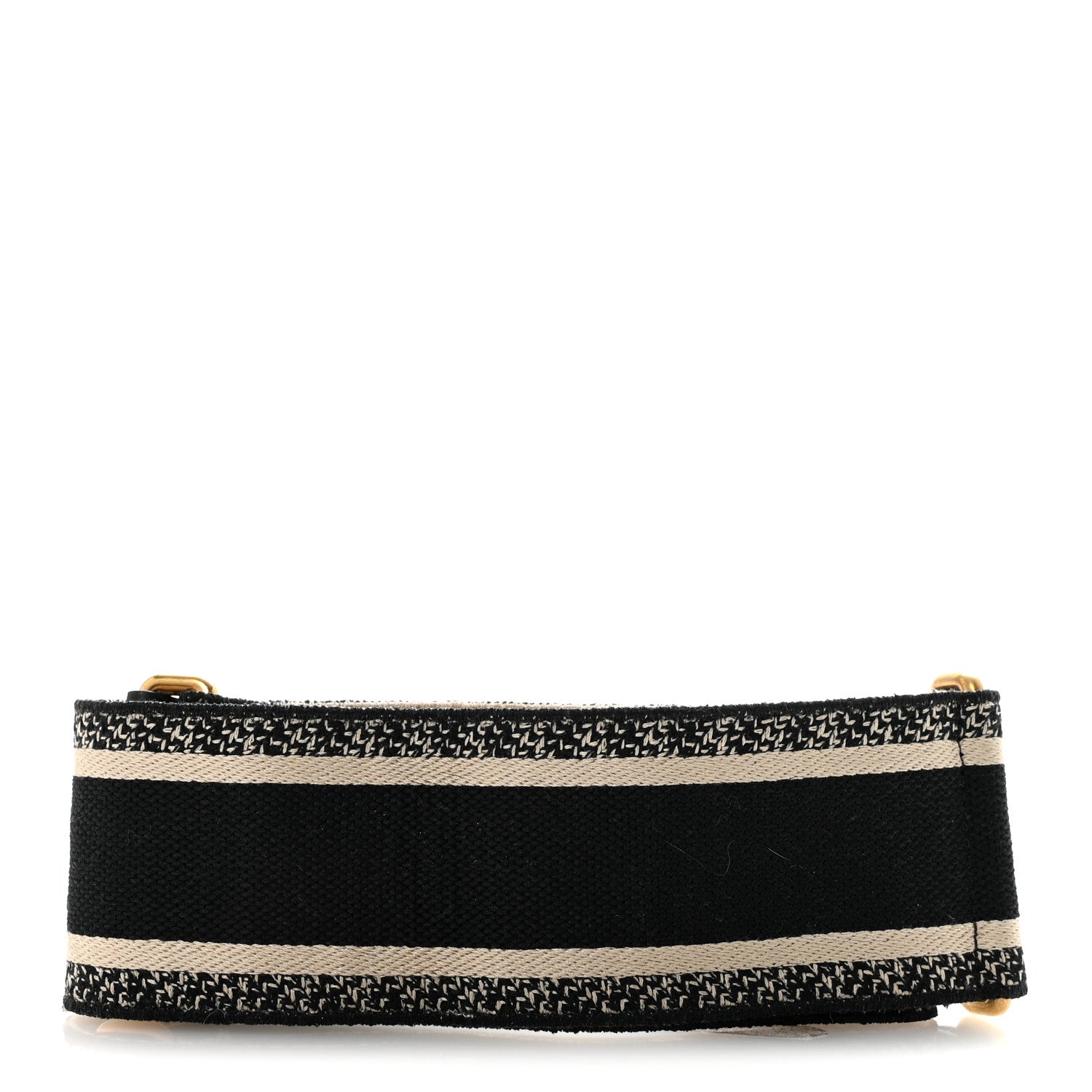 Christian Dior Canvas Embroidered Shoulder Strap Black 2 of 5