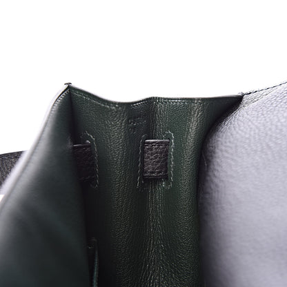 Hermes Togo Kelly Horseshoe Sellier 32 Black Vert Fonce 16 of 41