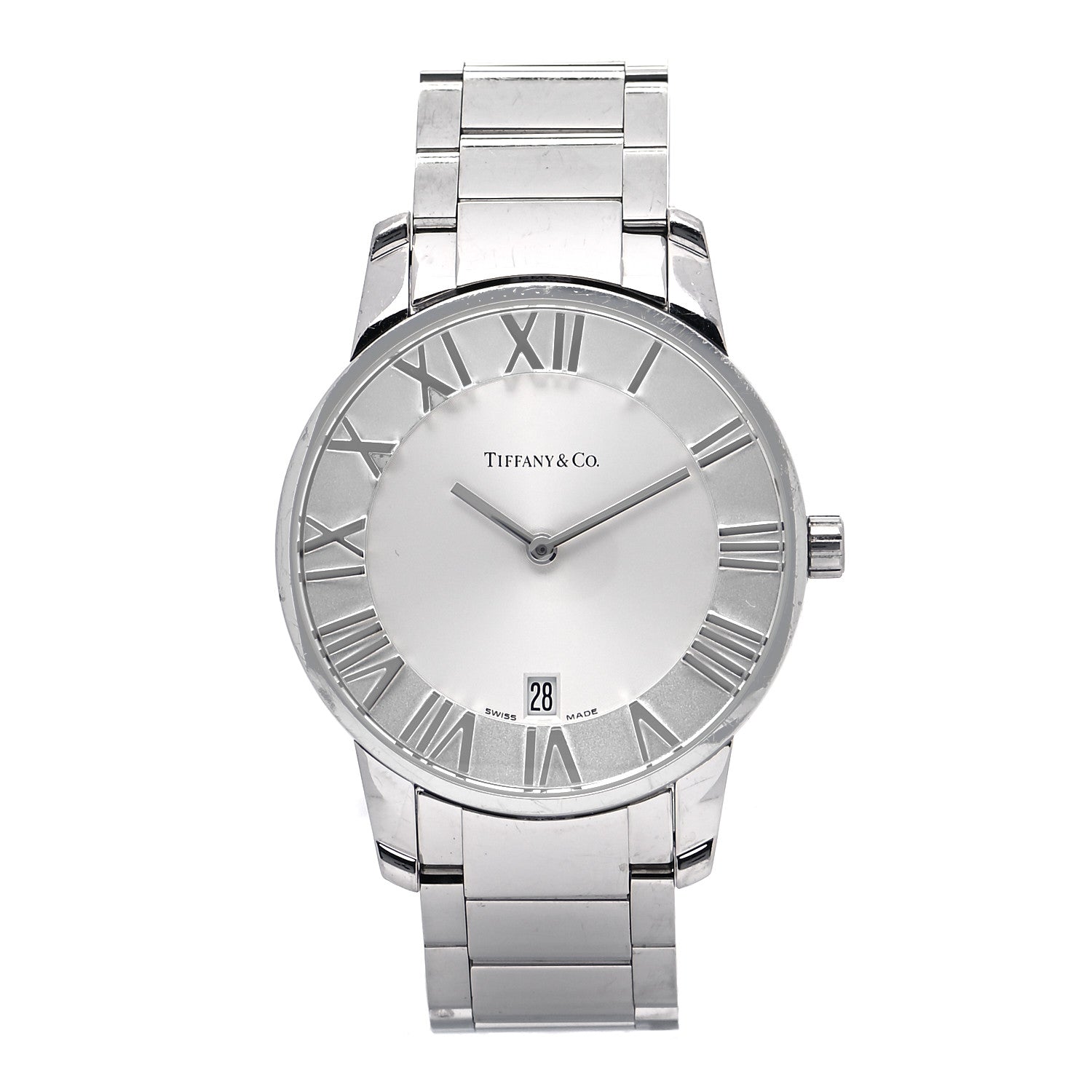 Tiffany Stainless Steel 37mm Atlas 2-Hand Quartz Watch 1 of 6