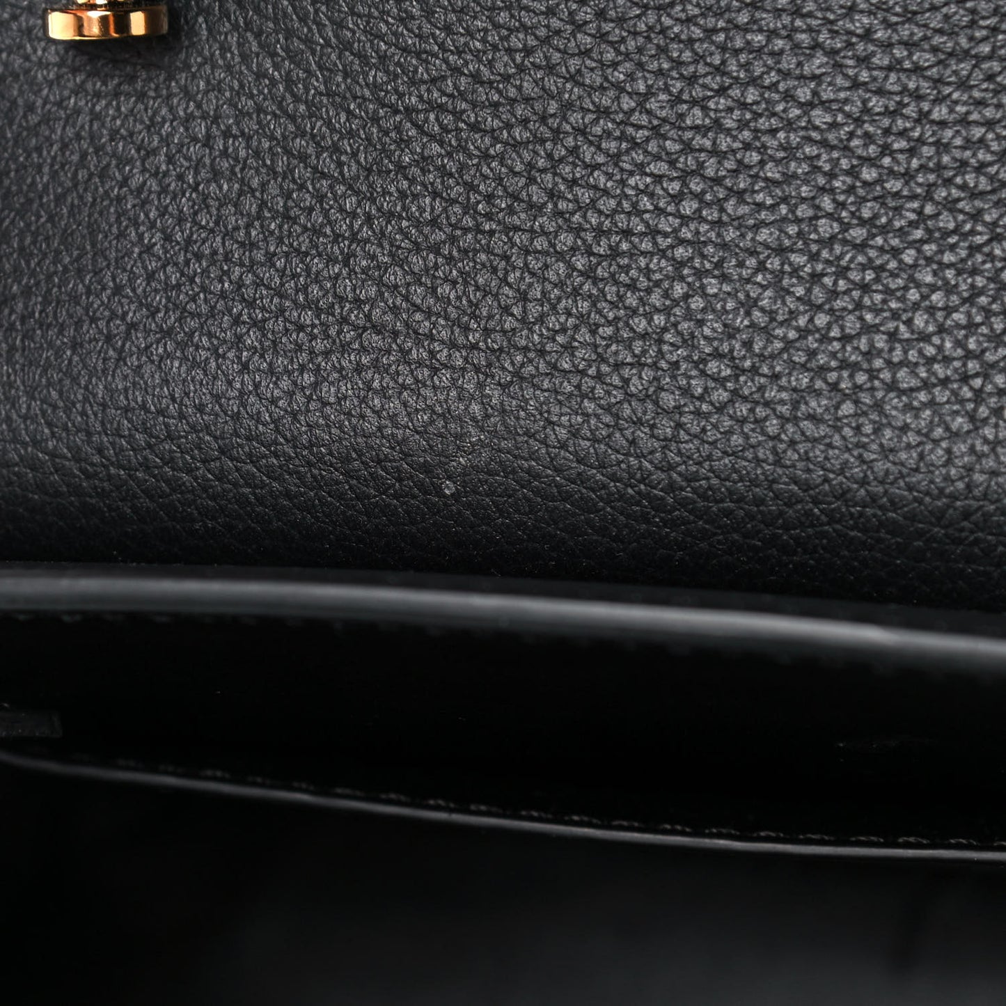 Grained Calfskin Small La Medusa Top Handle Bag Black