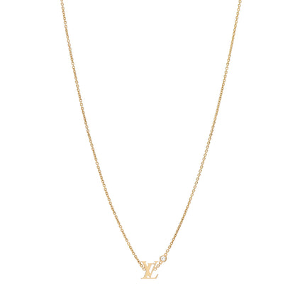 Louis Vuitton 18K Yellow Gold Diamond Idylle Blossom LV Pendant Necklace 1 of 5