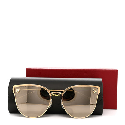 Cartier Panthere De Cartier Cat Eye Sunglasses Gold 7 of 7