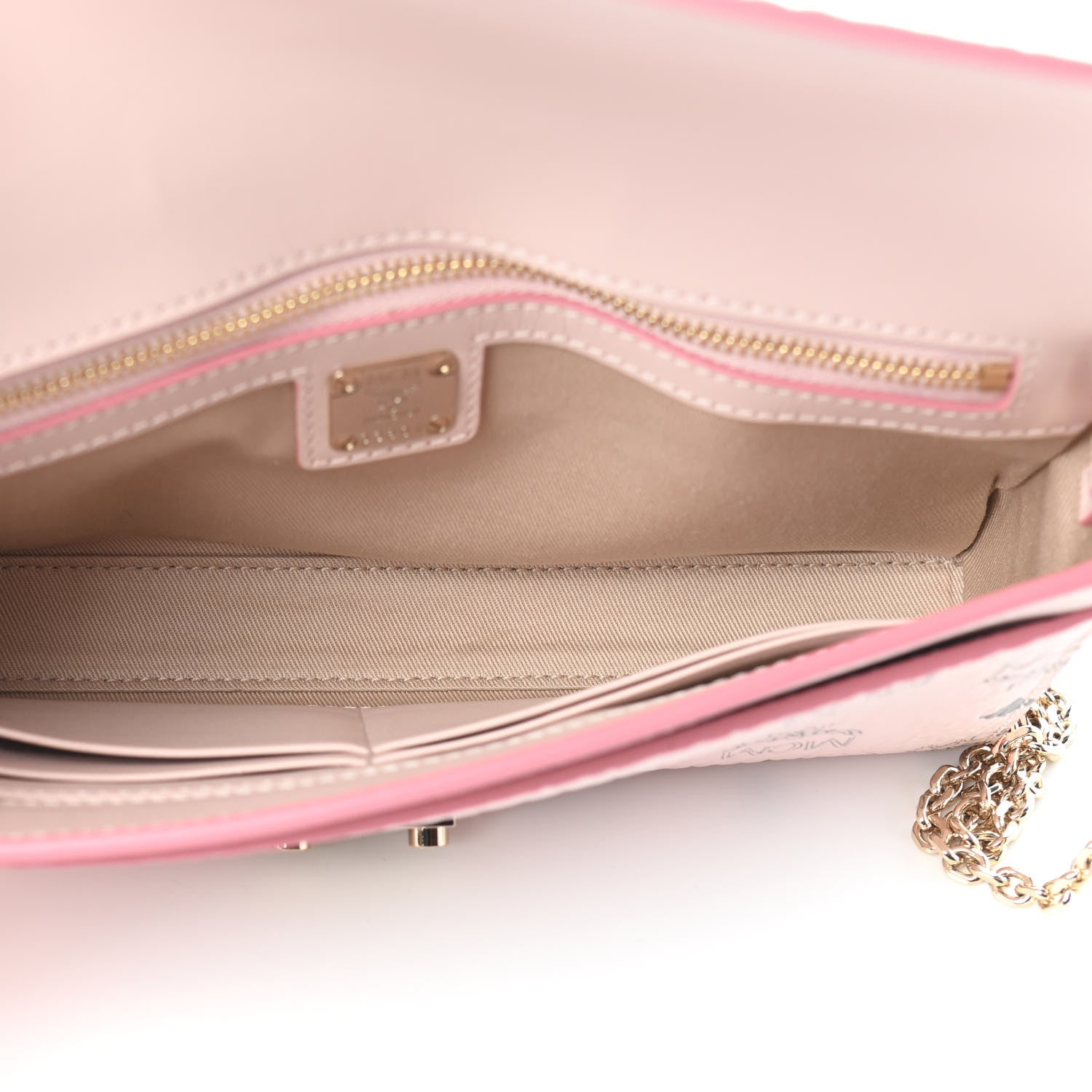 MCM Visetos Large Patricia Wallet On Chain Soft Pink 5 of 8