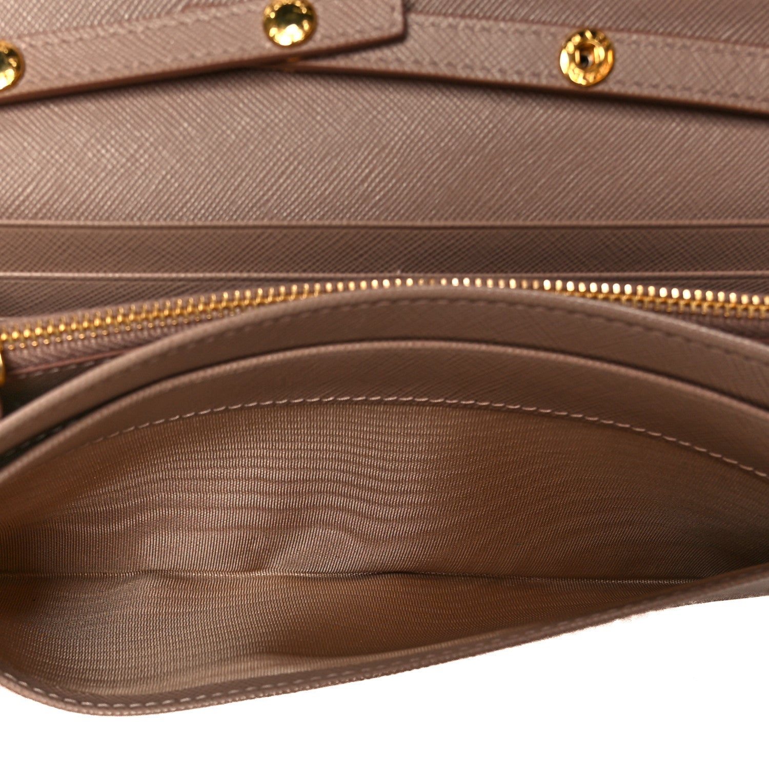 Prada Saffiano Metal Oro Chain Wallet Cammeo 7 of 12