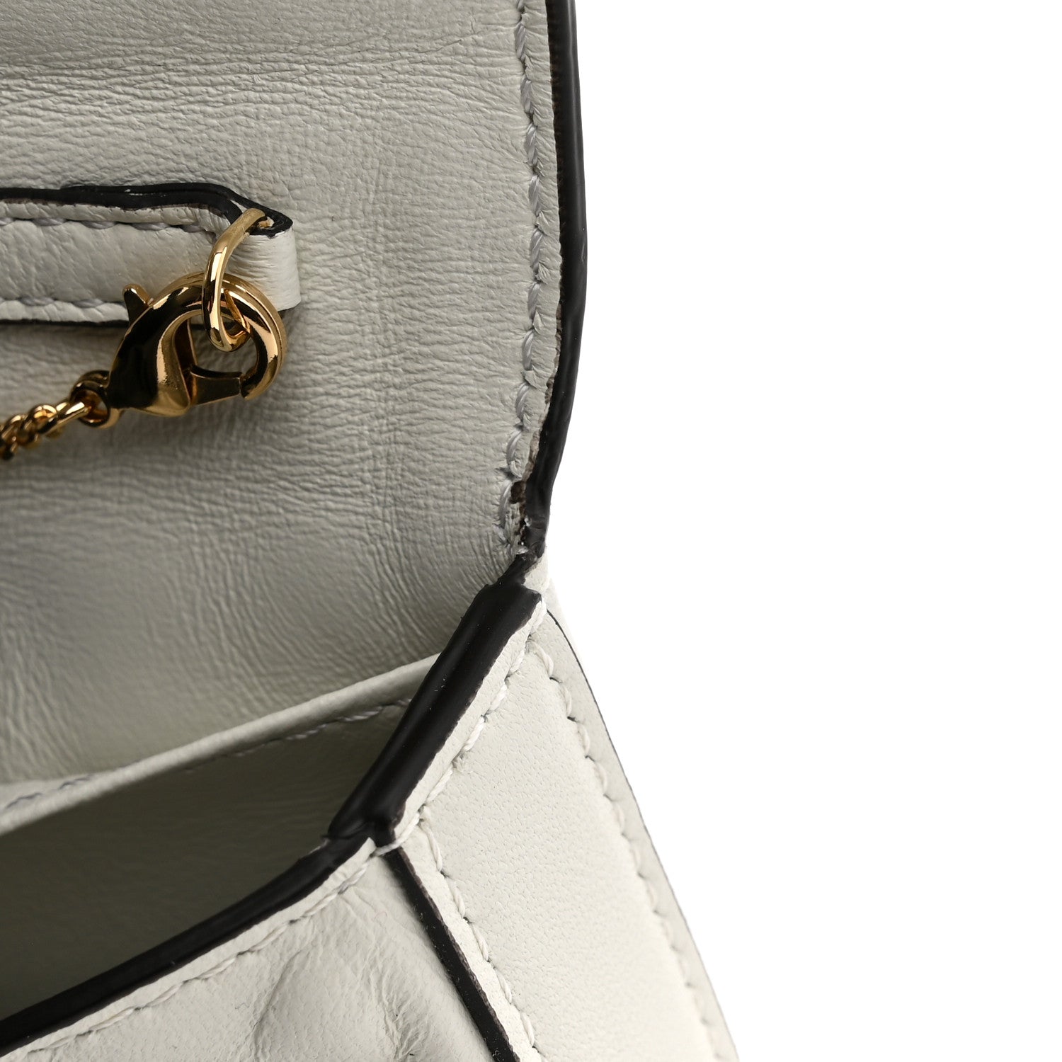 Fendi Nappa Matisse FF Embossed Nano Baguette Charm White 10 of 10