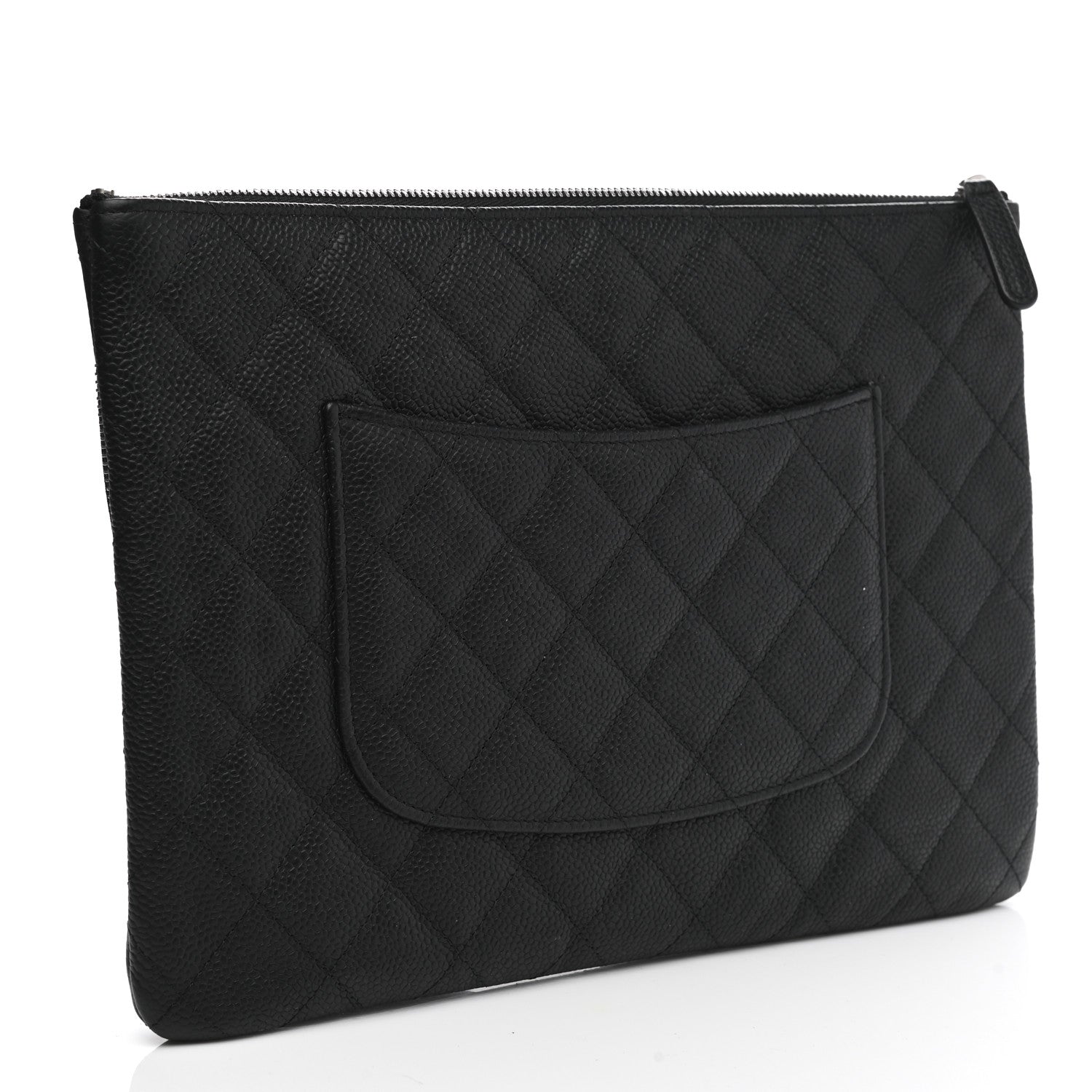 Chanel Caviar Quilted Zipped Multi Pouch Black 3 of 7