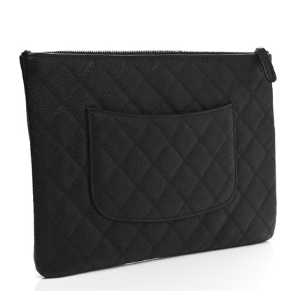 Chanel Caviar Quilted Zipped Multi Pouch Black 3 of 7