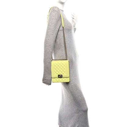 Chanel Calfskin Quilted North South Boy Flap Light Green 2 of 15