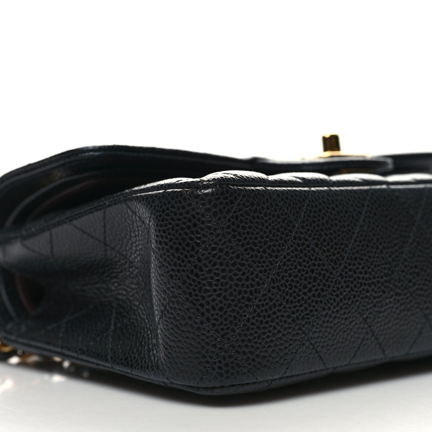 Caviar Quilted Small Double Flap Black