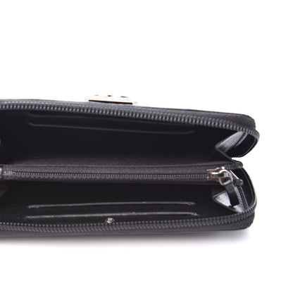 Chanel Caviar Quilted Small Boy Zip Around Wallet Black 5 of 10