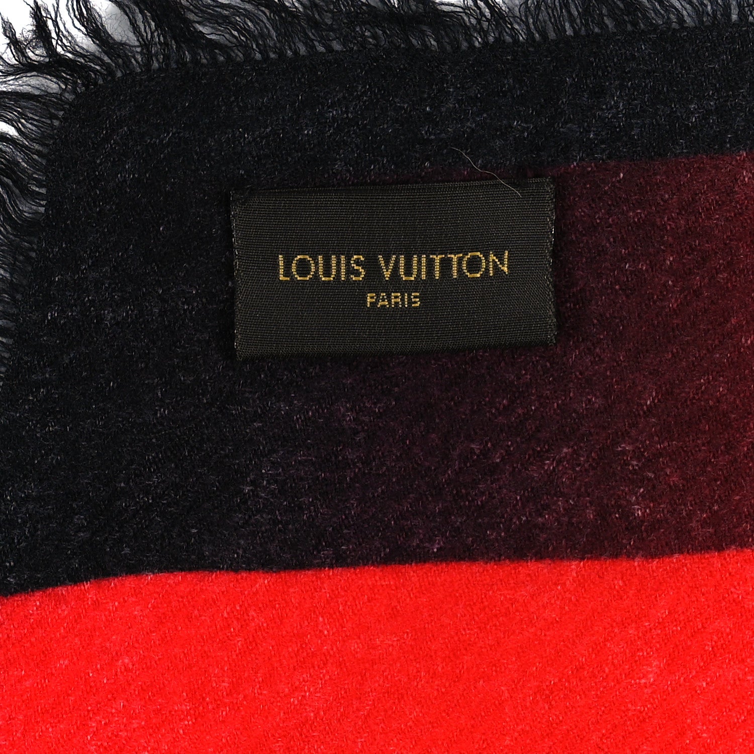 Louis Vuitton Wool Monogram Speedy Race Stole Red 4 of 4