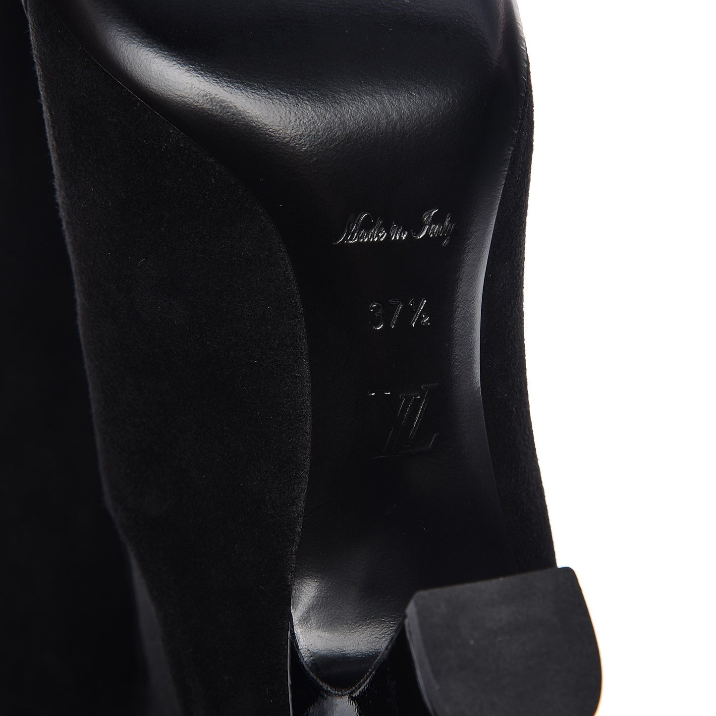 Suede Monogram Uniformes Cap Toe Chelsea 75mm Ankle Boots 37.5 Black