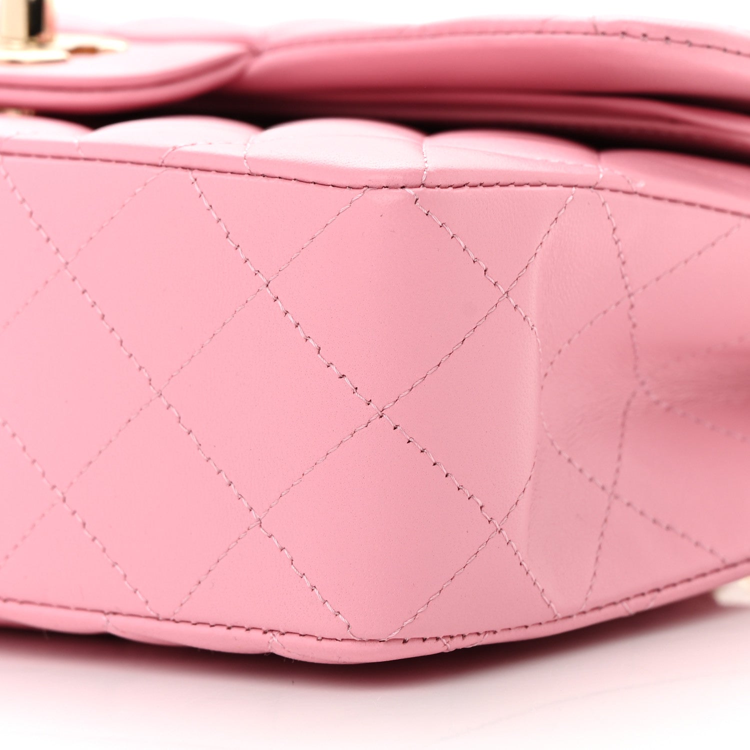Chanel Lambskin Quilted Small Double Flap Pink 10 of 12