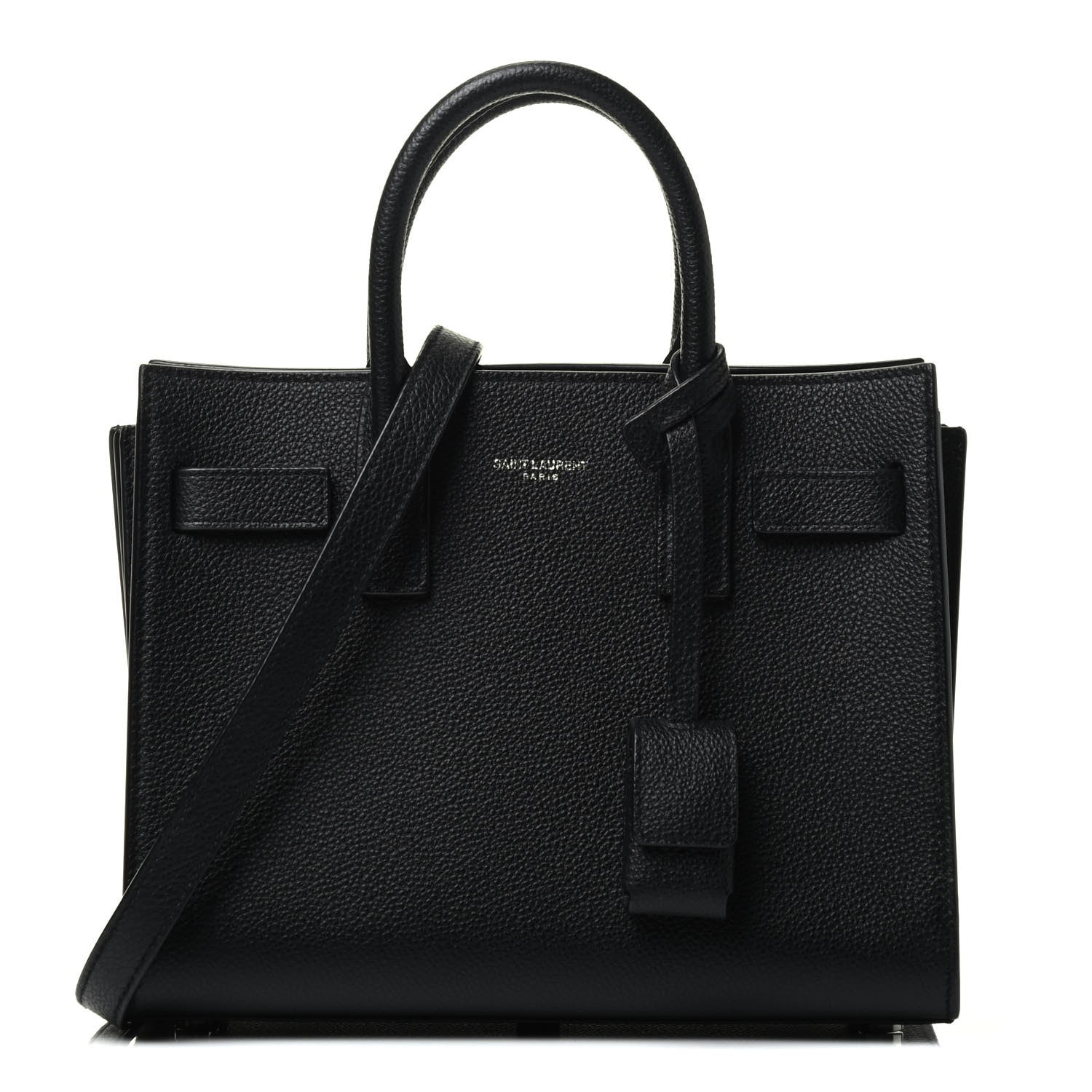 Saint Laurent Grained Calfskin Nano Sac De Jour Black 1 of 4